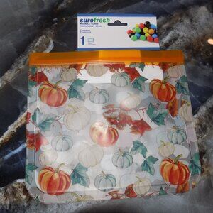 Surefresh Reuseable Fall Pumpkin Print Large Bag NEW